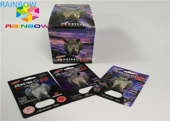 بسته بندی بطری های پلاستیکی کارت های تزریق مردانه قرص های سه بعدی بسته بندی از کارت ها / جعبه نمایش