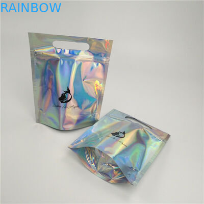 بسته بندی کیسه های پلی اتیلن مقاوم در برابر بالا بردن اندازه زیپ بالا با استفاده از دستگیره