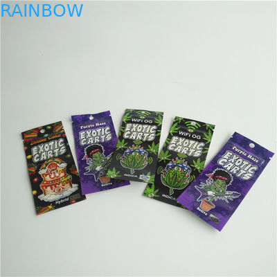 فویل سفارشی کیسه های Ziplock چاپ شده 1 میلی لیتری بسته بندی شده با قلم کارتریج با پنجره