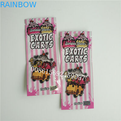 فویل سفارشی کیسه های Ziplock چاپ شده 1 میلی لیتری بسته بندی شده با قلم کارتریج با پنجره