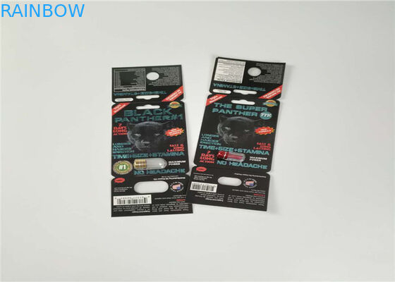 PP PP مواد پلاستیکی Blister بسته بندی مقاله کاغذ قرص بازی جنسی با توپ طلایی Rhino کانتینر گلوله