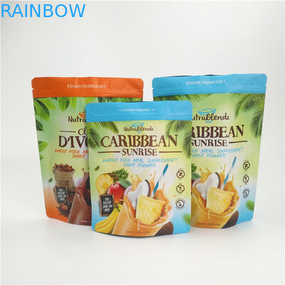 فویل آلومینیوم Ziplock Stand up Gravure Printing Bag برای بسته بندی میوه های خشک شده