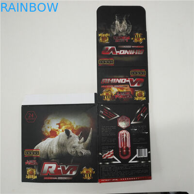 ABS مواد پلاستیکی قرص بطری Rhino 12 بسته بندی بلیستر کارت جعبه نمایش