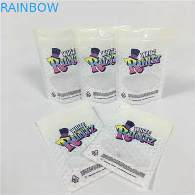 کیسه های علف های هرز رانتز سفید رونوشت بسته بندی کیسه های علف های هرز کیسه های Mylar Doypack