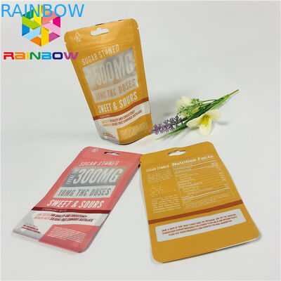 کیسه های کیسه های زیپ قابل استفاده مجدد پلاستیکی مات با پنجره ی جلو جلو پر شده است