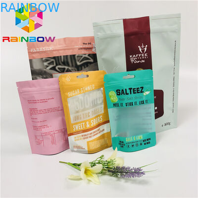 کیسه های چای مات کیسه های بسته بندی فویل آلومینیومی با زیپ / تیغه گیر