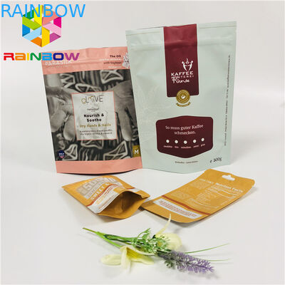 کیسه های چای مات کیسه های بسته بندی فویل آلومینیومی با زیپ / تیغه گیر