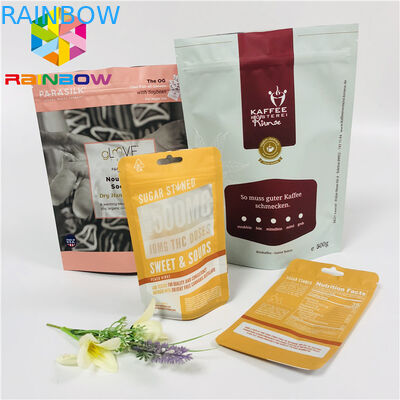 کیسه های چای مات کیسه های بسته بندی فویل آلومینیومی با زیپ / تیغه گیر