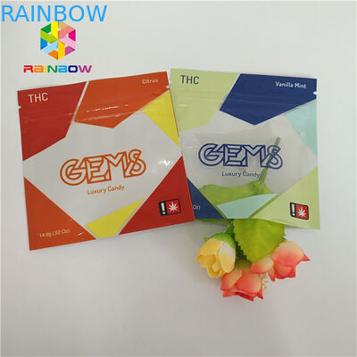 Recyclable Incense Incense Packaging کیسه های پلاستیکی 3 Side sealed سفارشی با زیپ