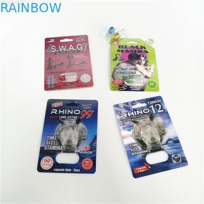 جعبه تقویت کننده مردانه بسته بندی بلیستر بسته بندی Black Mama Premier Zen Paper Display Card