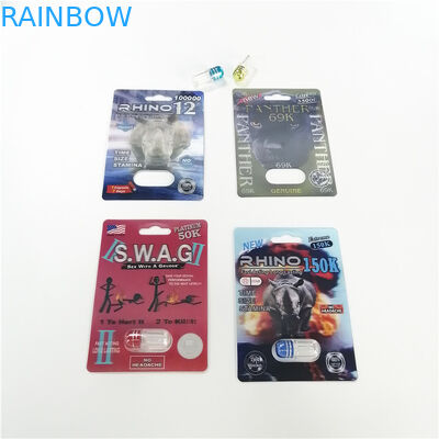 بسته بندی کارتن بسته بندی کارت بسته بندی بسته بندی سفارشی 3D اثر Rhino 69 قرص کپسول بسته