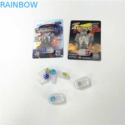 بسته بندی کارتن بسته بندی کارت بسته بندی بسته بندی سفارشی 3D اثر Rhino 69 قرص کپسول بسته