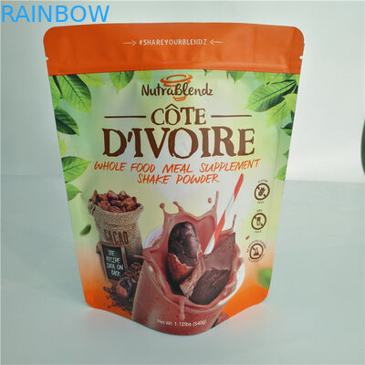 کیسه های بسته بندی پلاستیکی بسته بندی حرارتی بسته بندی کیسه های پودر قهوه لوبیا با Ziplock