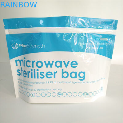 ذخیره سازی مواد غذایی مایکروویو Steriliser پایین Gusset کیسه قابل تعویض بالا زیپ سفارشی