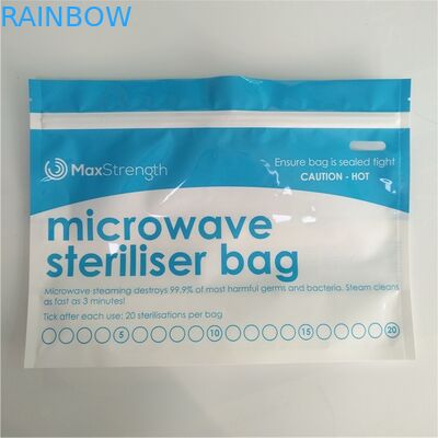 ذخیره سازی مواد غذایی مایکروویو Steriliser پایین Gusset کیسه قابل تعویض بالا زیپ سفارشی