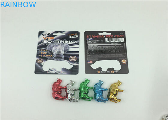 3D هولوگرام اثر قرص کارت قرص بسته بندی رینو 69 بسته بندی گلوله بادوام