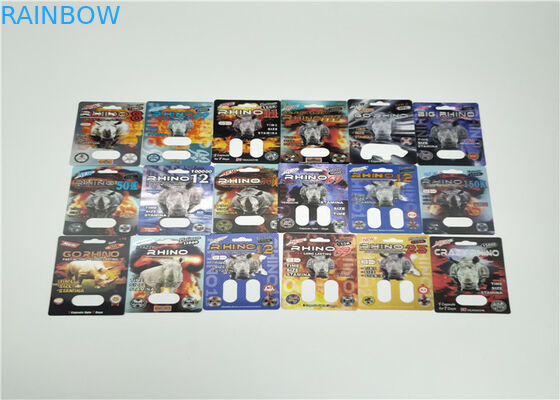 بسته بندی کارت قرص تقویت کننده Fire Rhino50K 3D Effect 3D Tablet for قرص های جنسی کپسول