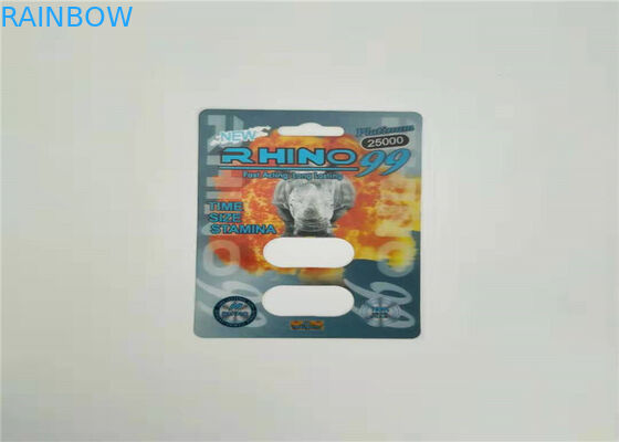 بسته بندی کارت قرص تقویت کننده Fire Rhino50K 3D Effect 3D Tablet for قرص های جنسی کپسول