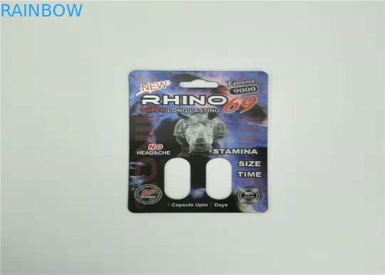 چاپ بسته بندی شده کارت تاول Mamba 3D Effect برای قرص های جنسی کپسول