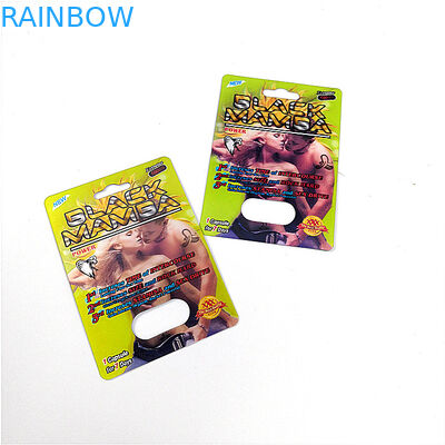 پوشش پلاستیکی تاشو Faddish Slide بسته بندی پلاستیکی کارت 3D Mamsa برای قرص های جنسی