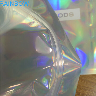 کیسه های بسته بندی لباس زیر ایستاده کیسه های کیسه های فشرده Iridescent Glitter Holographic Ziplock