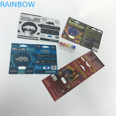 جعبه های بسته بندی بسته بندی بسته قرص کارت پلاستیک 10K قرص ، حکاکی سفارشی