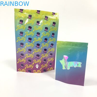 بسته بندی های 3.5 گرم ایستاده ایستاده گیاهی Mylar Ziplock Weed Smol اثبات کیسه های کنف Runtz