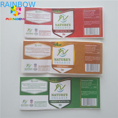 برچسب های آستین Dropper Shrink Pharma Stickers Vial Glass 30ml بطری برای استروئید