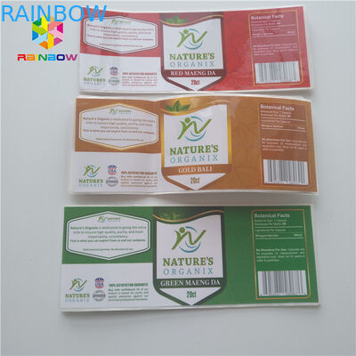 برچسب های آستین Dropper Shrink Pharma Stickers Vial Glass 30ml بطری برای استروئید