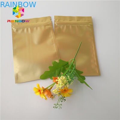 کیسه های پلاستیکی براق Ziplock مات بسته بندی بسته بندی فویل فلزی طلای Cbd Kratom