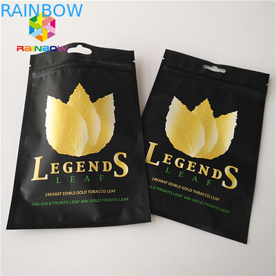 کیسه های تمیز شده ایستاده و کیسه ای با استفاده از سبزی فویل ، Mylar Plastic Ziplock توتون و تنباکو