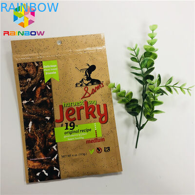 بوی ایستاده کیسه مواد غذایی فویل آلومینیومی اثبات Mylar Jerky / کیسه میوه خشک