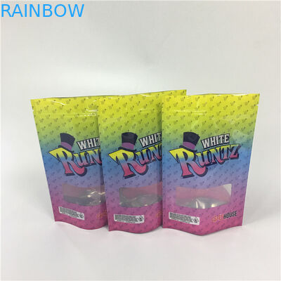 بسته های سفارشی CYMK کیسه های Ziplock علف های هرز Runtz پانچ برای بسته های Runtz Mylar