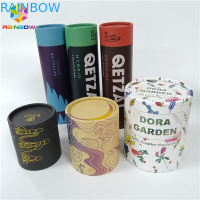 بسته بندی جعبه کاغذ Kraft بسته بندی آرم های گرد شکل چاپ شده برای هدیه / آرایشی و بهداشتی