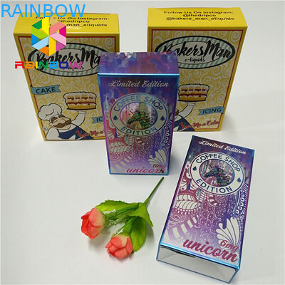 جعبه بسته بندی کاغذ هولوگرام تاشو مستطیل برای آرایشی ماسک صورت قلم مو