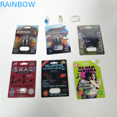 کپسول های بزرگ شدن آلت تناسلی رنو Rhino 69 بسته های پلاستیکی پلاستیک جنس گلدان شیشه ای