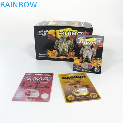 کپسول های بزرگ شدن آلت تناسلی رنو Rhino 69 بسته های پلاستیکی پلاستیک جنس گلدان شیشه ای