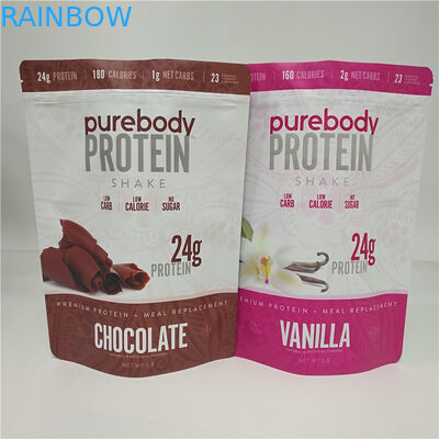 کیسه های میان وعده رنگی CMYK بسته بندی کیسه های پلاستیکی شیر شکلات قهوه پلاستیکی