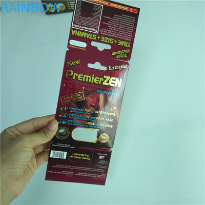 بسته بندی کارت کاغذ نقره ای فلزی برتر ZEN Blister Pack برای کپسول تقویت کننده نر
