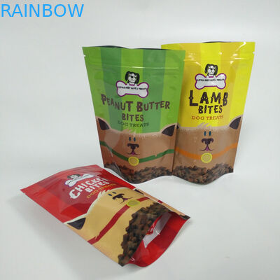 کیسه های چاپ دیجیتال ایستاده کیسه های کیسه های فشرده بسته بندی مواد غذایی پلاستیک برای حیوانات خانگی