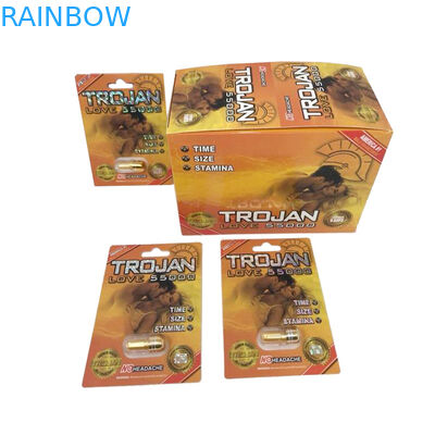 قرص پلاستیکی پلاستیک کپسول Rhino 69 بسته بندی تاول مشکی پلاستیکی مشکی / Mamba / Rhino V7