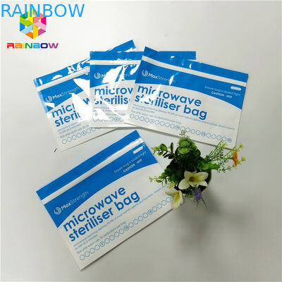 کیسه های استریل کننده مایکروویو پلاستیکی ایستاده کیسه های کیسه زیپ برای فیدر / بطری کودک