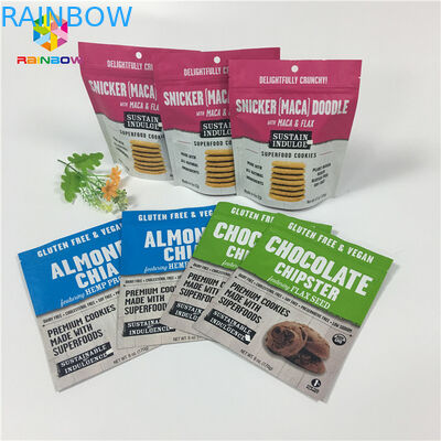 کیسه های بسته بندی مواد غذایی میان وعده قابل تحقیق پروتئین / پودر شیر لمینیت آلومینیوم فویل بسته قفل