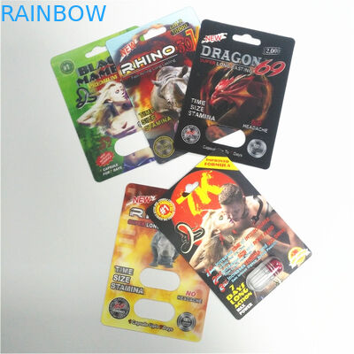 قرص های تقویت کننده مردانه با دوام و بسته بندی بسته های کپسول سری 3D کارت های سری Rhino