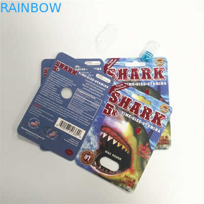 کارتهای بسته بندی کپسول کپسول Rhino Pill Display Box جعبه تقویت عملکرد جنسی مردان