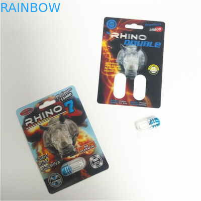 RHINO 69 قرص تقویت کننده نر و بسته بندی 3D کارت عدسی بسته بندی سازگار با محیط زیست - دوستانه