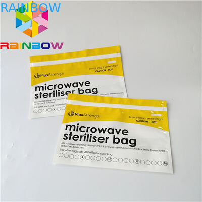 کیسه های کیسه های فشرده شده با مواد غذایی کودک ایستاده از نوع استریلیزر بخار مایکروویو