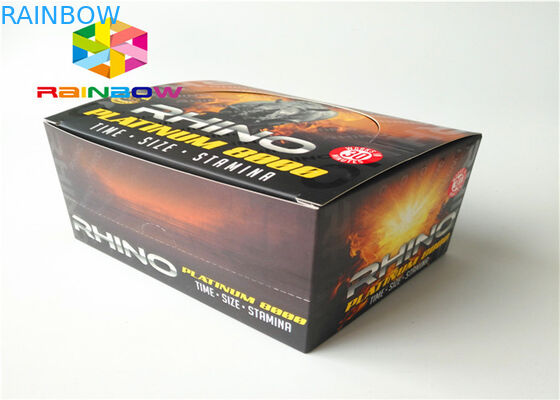 جعبه کاغذ بسته بندی بطری نوشیدنی تقویت کننده مرد با برچسب استیکر چسب