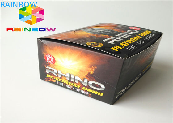 بسته بندی جعبه کاغذ رنگی بسته بندی راه راه داغ با مهر و موم شده را مخلوط کنید