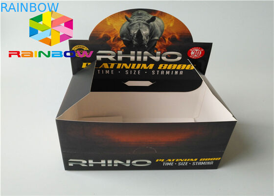 جعبه نمایشگر خرده فروشی راه راه کاغذ بازیافت شده برای بخار Vape E- مایع E- آب